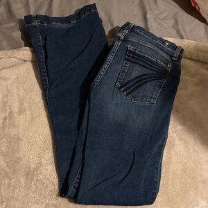 7 For All Mankind Dark Blue Flare Jeans